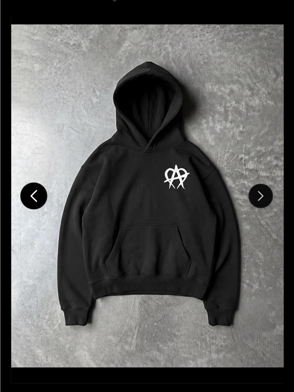 Unmanageable black anarch hoodie